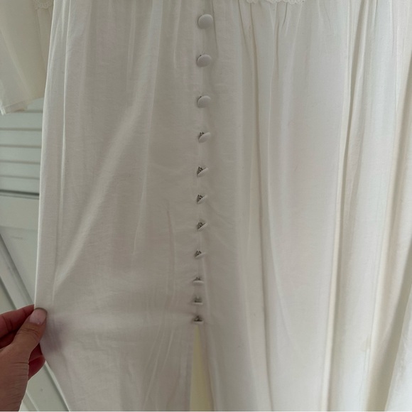 Reformation Lilla Midi Cream Long Sleeve Dress - Picture 4 of 5